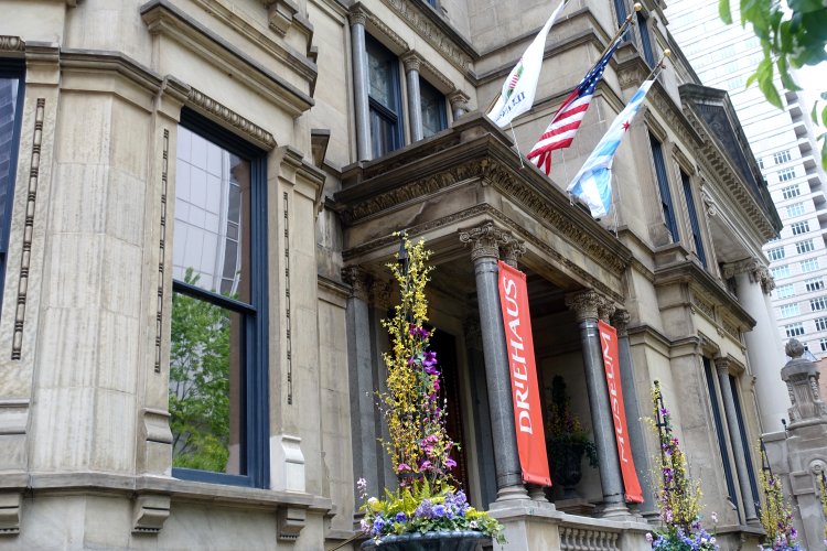 Diagonally across the intersection, the Nickerson House is home to the Driehaus Museum