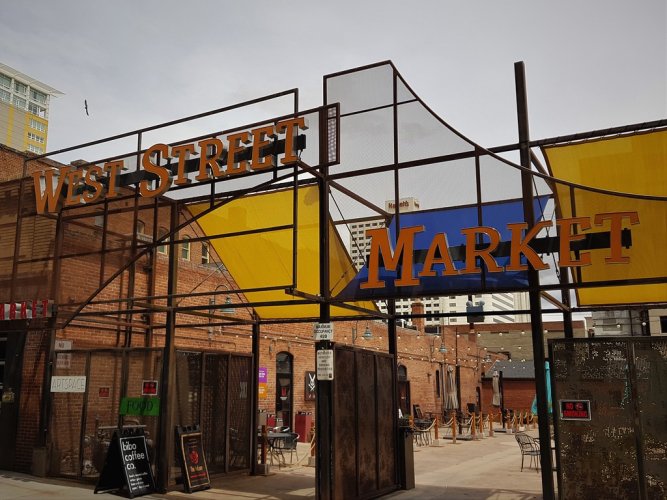 West Street Market emerged from a cluster of old warehouses and factories to provide dining and entertainment (photo courtesy of Bruce)
