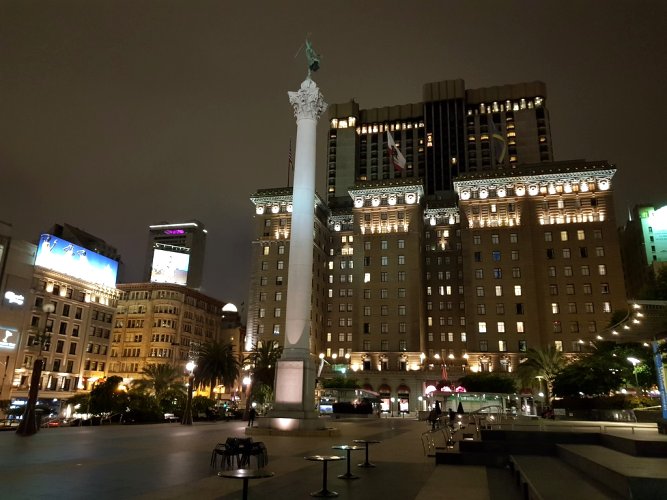 Night view of Union Square (photo courtesy of Bruce)