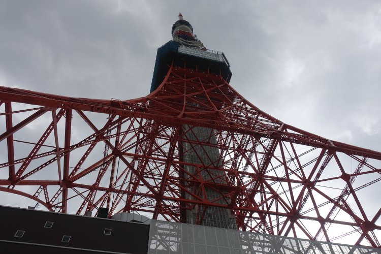 A couple of unusual views from the base of Tokyo Tower