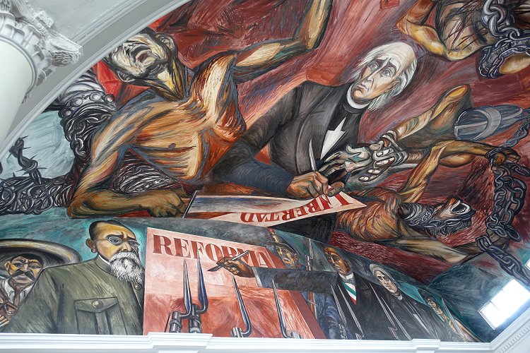 The arresting murals are by Mexican artist José Clemente Orozco