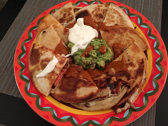 ... and tasty quesadillas - great way to end the day!
