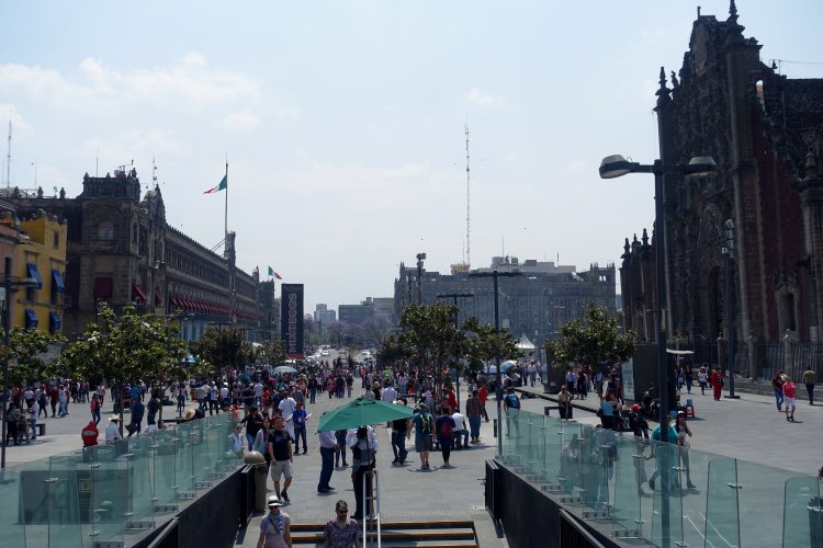 On the east side of Mexico City Cathedral