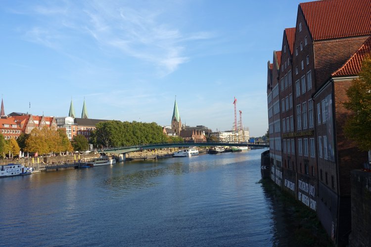 River Weser, with the Weserburg modern art museum on the right