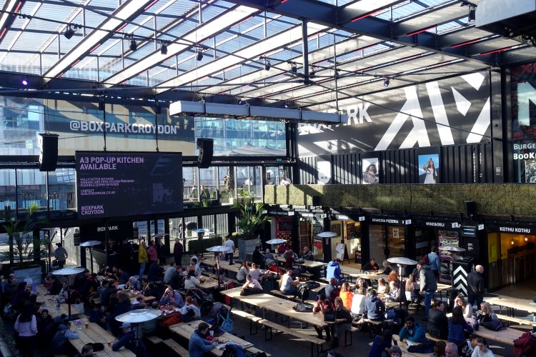 After the historic airport visit, we had lunch at central Croydon's BOXPARK