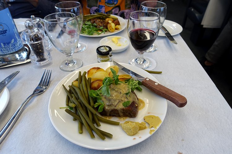 THE DINNER TRAIN: Et voilà, fillet steak to follow up with
