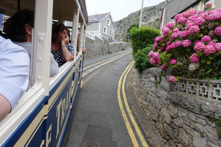 GREAT ORME TRAMWAY: On the face of it, the tramway looks similar to San Francisco's cable cars. In reality, this is a street-running funicular ...