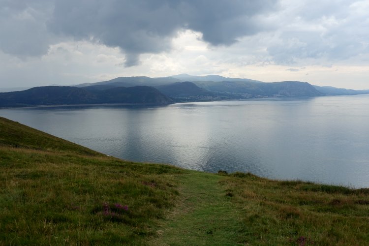 GREAT ORME TRAMWAY: Silvery seas and leaden skies