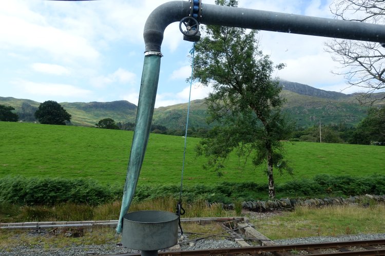 WELSH HIGHLAND RAILWAY: Only a relatively short way along the route, and already it's time to top up with water
