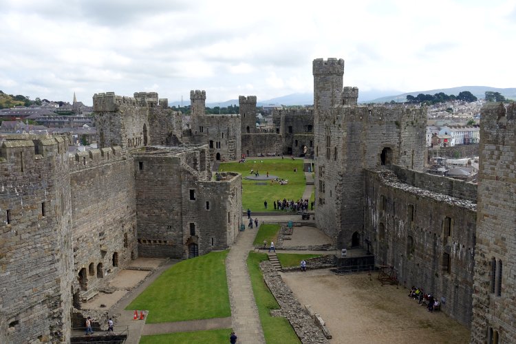 WELSH HIGHLAND RAILWAY: The current Caernarfon Castle dates from the thirteenth century, although it is not the earliest fortification to occupy the site