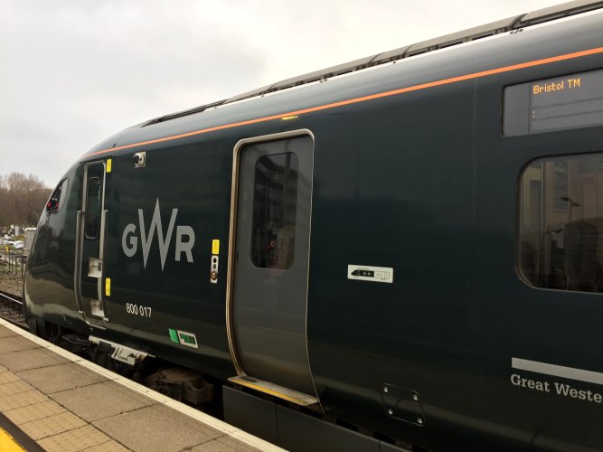 It continued from Bristol Temple Meads on a GWR Intercity Express Train, recently supplied by Hitachi and capable of bi-mode running